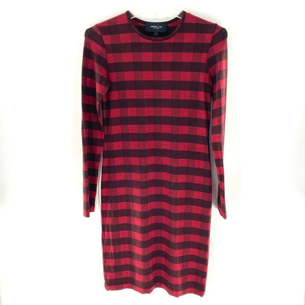Derek‎ Lam New York Womens Bodycon Dress Buffalo Check M